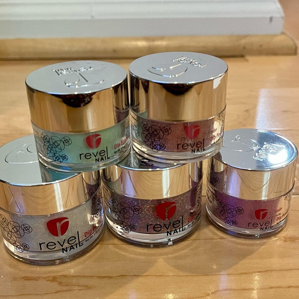 Revel Nails Dip Powder - Bundle of 5 (Glitters and Shimmers)